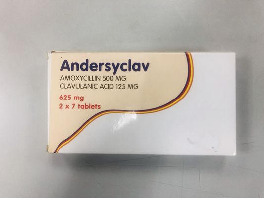 Amoxicilina e Ácido Clavulânico em comprimidos de potássio 500 mg + 125 mg BP