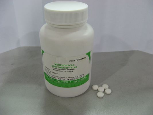 Mebendazol comprimidos 100MG Anthelmintics Medicamento 1000' s / frasco