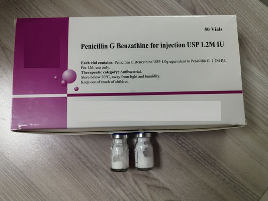 Benzatina Benzilpenicilina Para Injecção 1.2 M 2.4 M Medicamentos Antibióticos 50 VÍALS / CAIXA