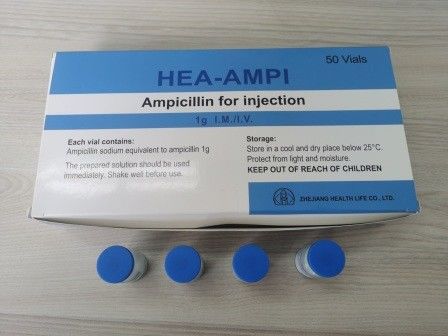 Ampicilina pó de sódio Injecção 1.0 g Medicamentos antibióticos 3 anos Data de validade