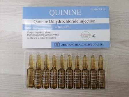 Quinina dihidrocloreto Injecção 300 mg/ ml Medicamento anti- malária