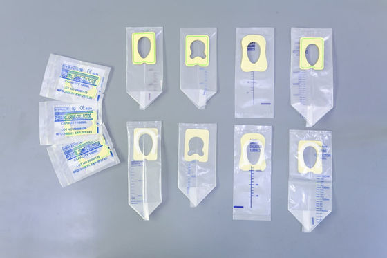 Produtos médicos descartáveis Saco de urina 2000 ml com parafuso, empurrão, válvula transversal