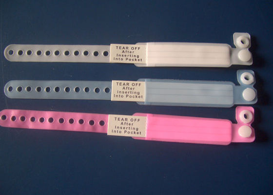 Pulseira de identificação do paciente de PVC descartável para adultos / crianças