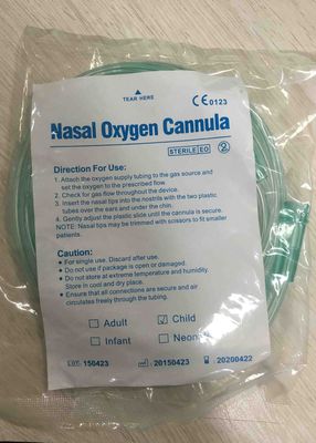 2.0M Produtos Médicos descartáveis PVC Canilha de Oxigénio Nasal FDA / CE / ISO aprovada