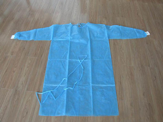 Não tecidos SMS / PP + PE Vestes médicas descartáveis / Colete de paciente de isolamento cirúrgico S M L XL
