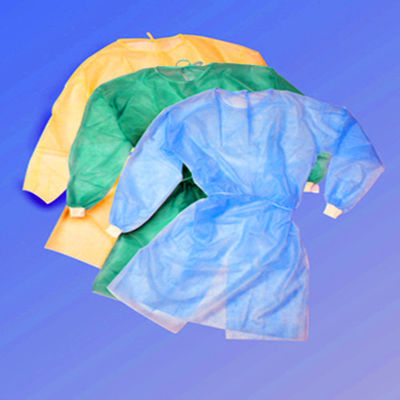Não tecidos SMS / PP + PE Vestes médicas descartáveis / Colete de paciente de isolamento cirúrgico S M L XL