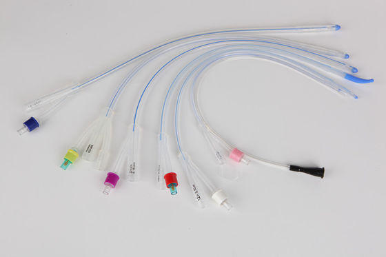 Fornecedores de tubulação médica padrão 2 / 3 via cateter de balão de silicone Foley