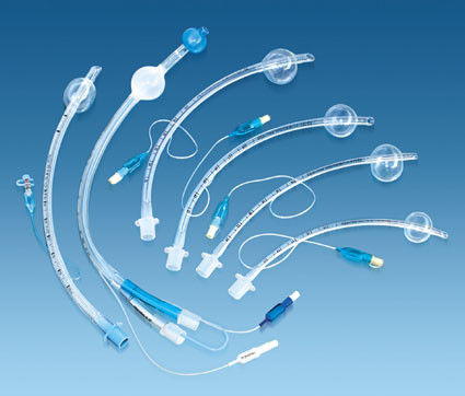 Tubos endotraqueais reforçados de PVC descartáveis mecânicos com ou sem punho