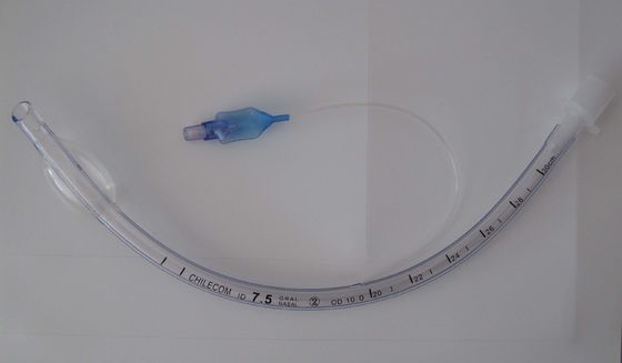 Tubos endotraqueais reforçados de PVC descartáveis mecânicos com ou sem punho
