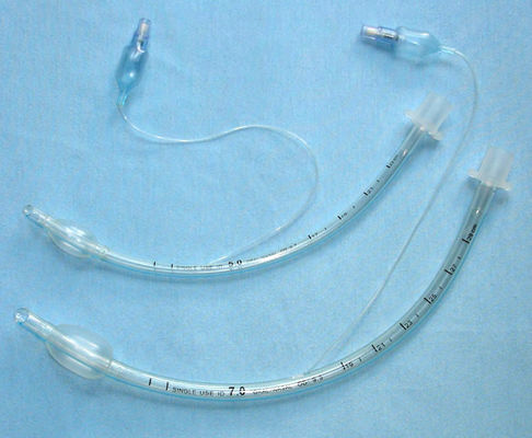 Tubos endotraqueais reforçados de PVC descartáveis mecânicos com ou sem punho