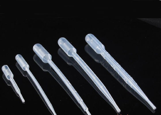 Consumíveis de laboratório estéreis, 1 ml, 3 ml, 5 ml de pipeta de transferência de plástico