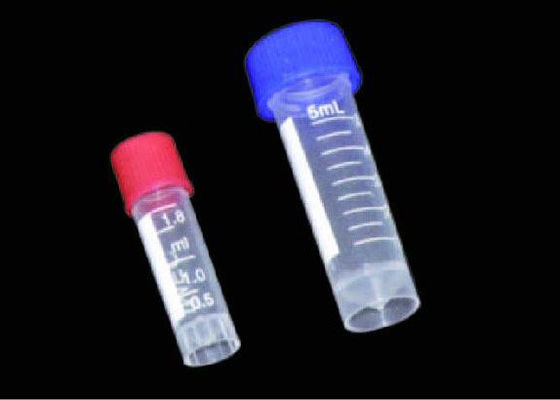 Consumíveis de laboratório / PE Tubo criovial descartável 0,5 ml 1,5 ml 1,8 ml 4 ml 5 ml 10 ml
